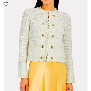 NWT Intermix Lila Cropped Jacket in Ivory sz 4 Sold Out